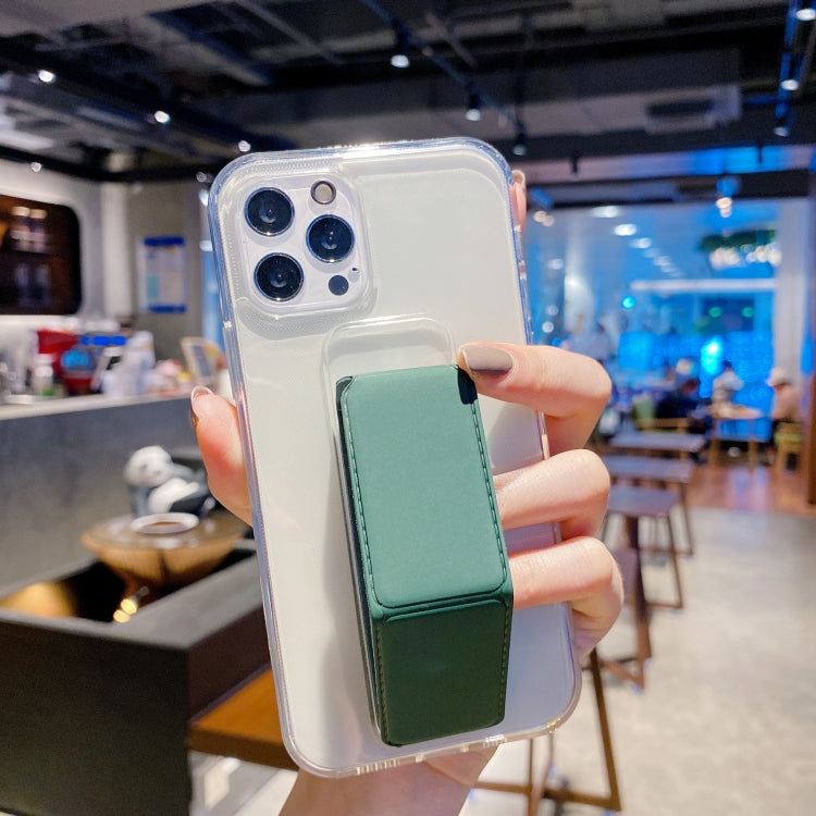 For iPhone 11 Pro Max Transparent TPU + PC Shockproof Case with Wrist Strap Holder