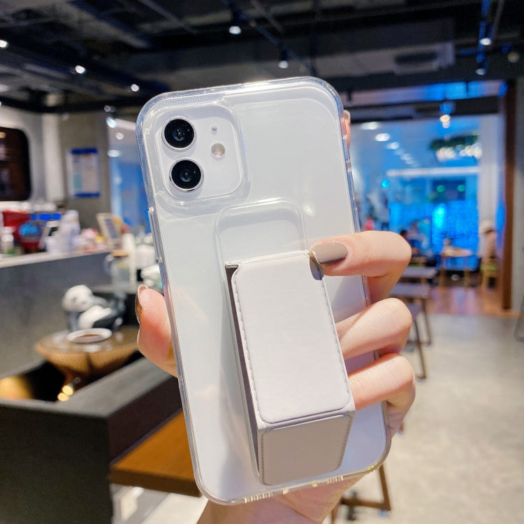 For iPhone 11 Pro Max Transparent TPU + PC Shockproof Case with Wrist Strap Holder