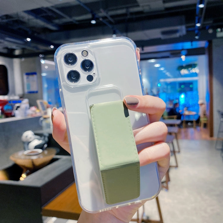 For iPhone 11 Pro Max Transparent TPU + PC Shockproof Case with Wrist Strap Holder
