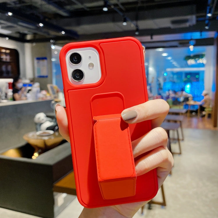 For iPhone 11 Colorful TPU + PC Shockproof Case with Wrist Strap Holder