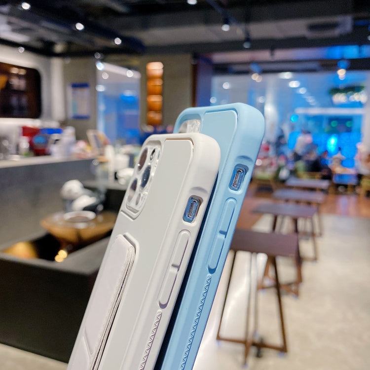 For iPhone 11 Colorful TPU + PC Shockproof Case with Wrist Strap Holder