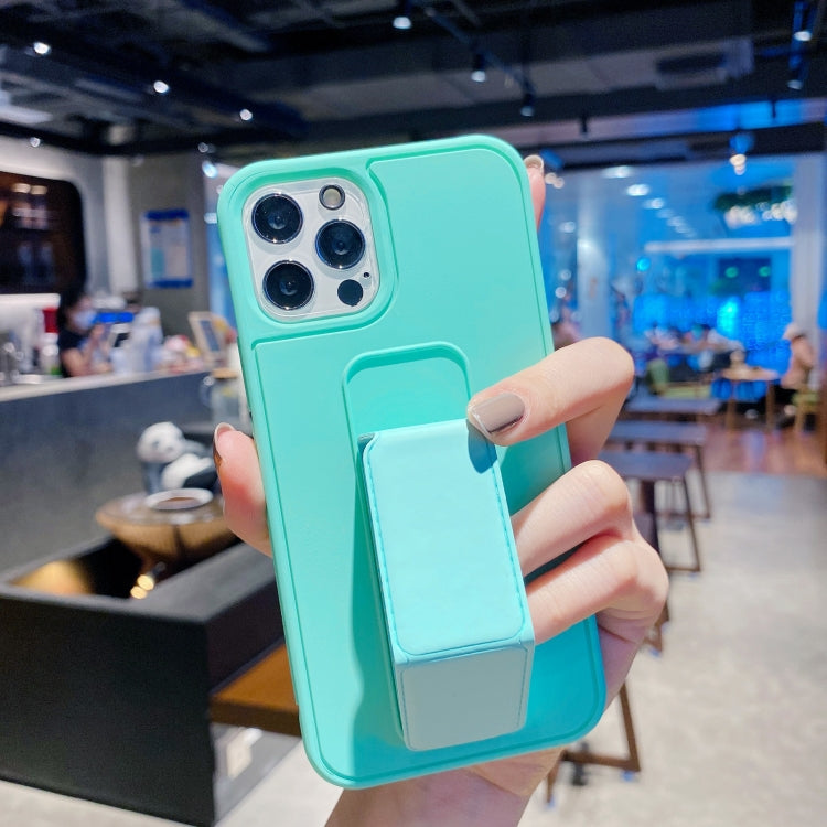 For iPhone 11 Pro Max Colorful TPU + PC Shockproof Case with Wrist Strap Holder