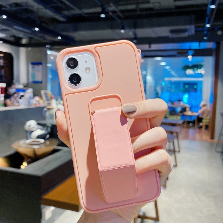 For iPhone 11 Pro Max Colorful TPU + PC Shockproof Case with Wrist Strap Holder