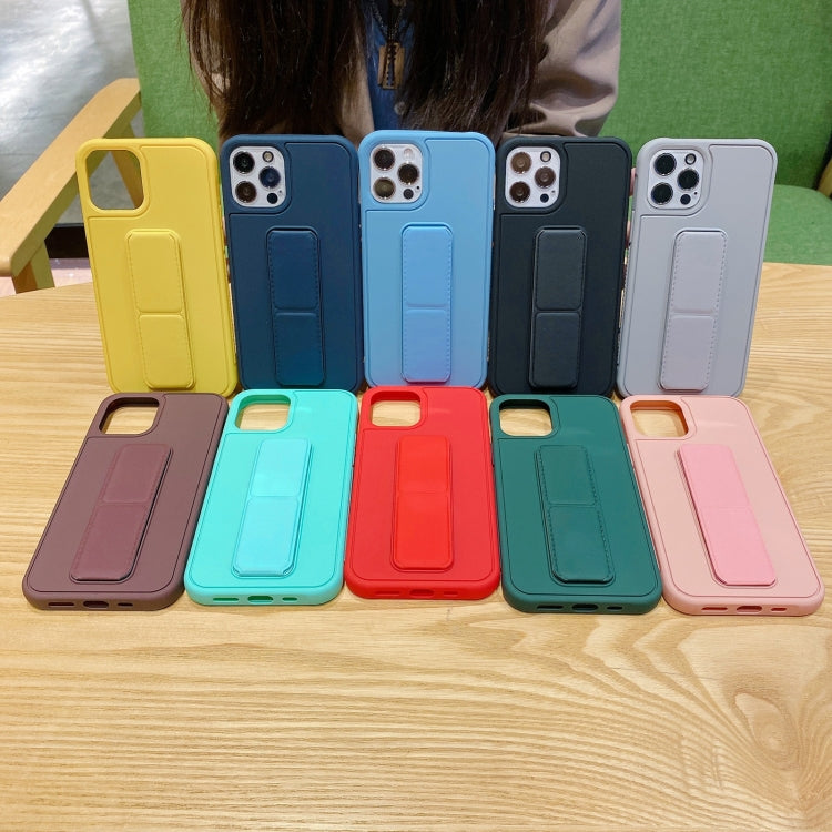 For iPhone 11 Pro Max Colorful TPU + PC Shockproof Case with Wrist Strap Holder