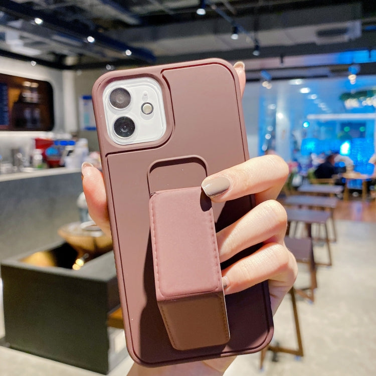 For iPhone 12 mini Colorful TPU + PC Shockproof Case with Wrist Strap Holder