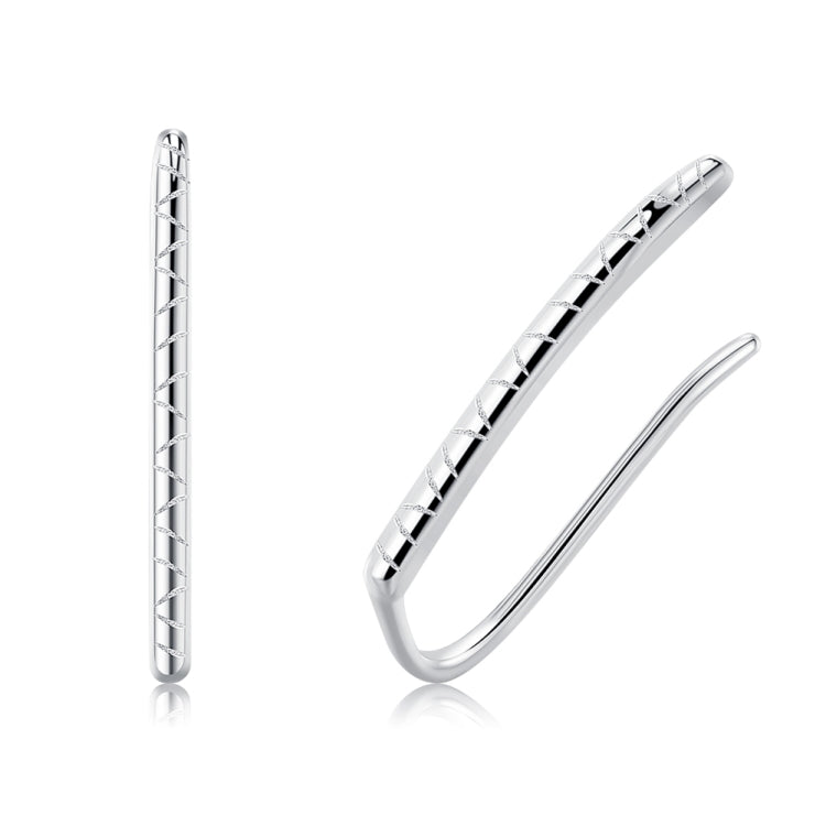 S925 Sterling Silver Women Spiral Cuff Ear Buckle Earrings