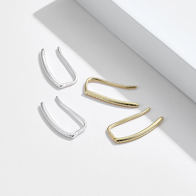 S925 Sterling Silver Women Spiral Cuff Ear Buckle Earrings