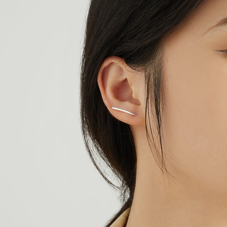 S925 Sterling Silver Women Spiral Cuff Ear Buckle Earrings