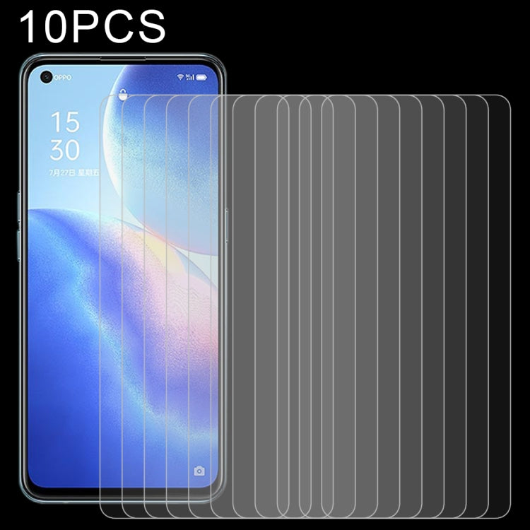 For OPPO Reno5 K 10 PCS 0.26mm 9H 2.5D Tempered Glass Film