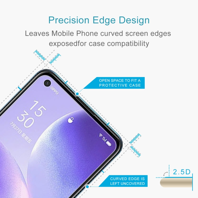 For OPPO Find X3 Lite 50 PCS 0.26mm 9H 2.5D Tempered Glass Film