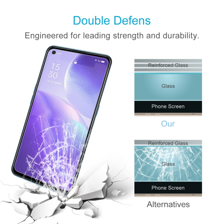 For OPPO Find X3 Lite 50 PCS 0.26mm 9H 2.5D Tempered Glass Film