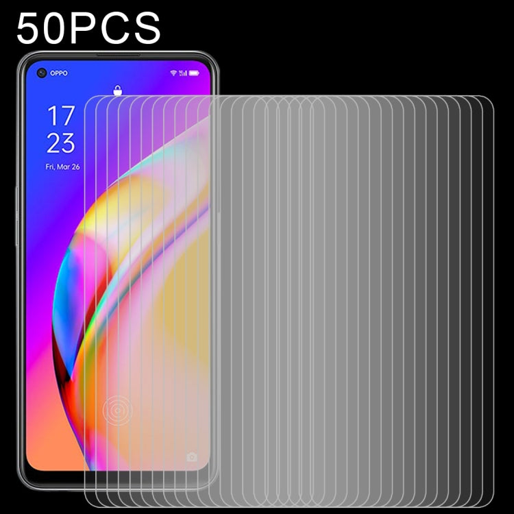 For OPPO F19 Pro / F19 Pro+ 50 PCS 0.26mm 9H 2.5D Tempered Glass Film