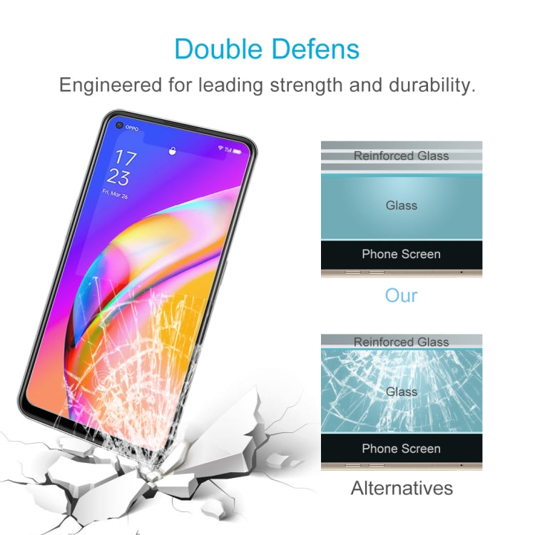For OPPO F19 Pro / F19 Pro+ 50 PCS 0.26mm 9H 2.5D Tempered Glass Film