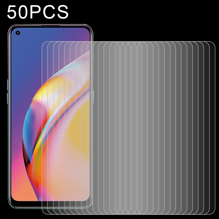 For OPPO Reno5 Lite 50 PCS 0.26mm 9H 2.5D Tempered Glass Film