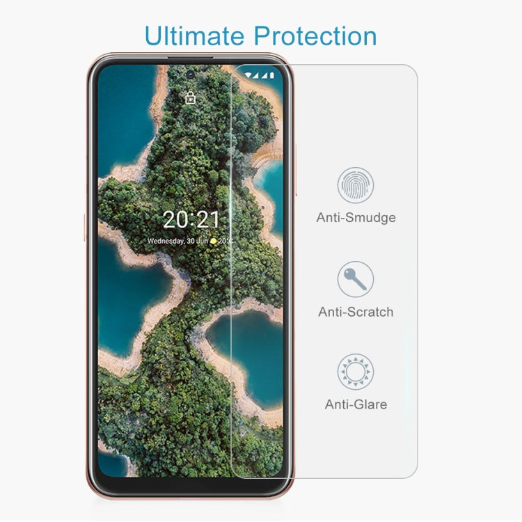 For Nokia X20 10 PCS 0.26mm 9H 2.5D Tempered Glass Film
