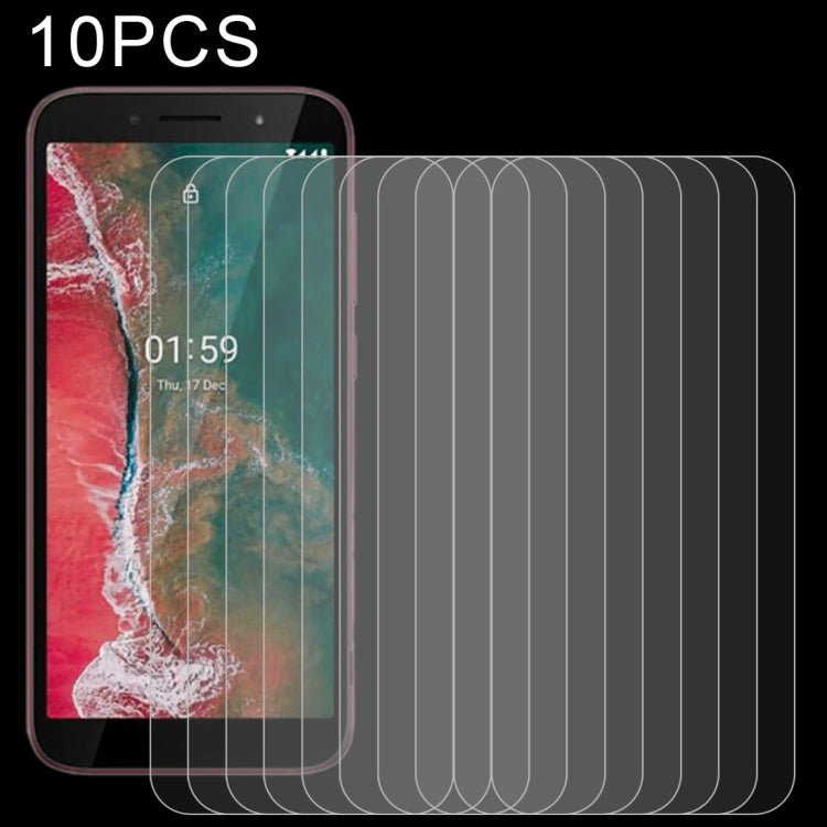 For Nokia C1 Plus 10 PCS 0.26mm 9H 2.5D Tempered Glass Film