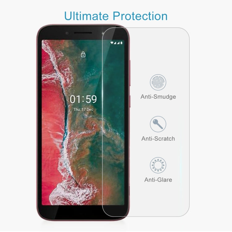 For Nokia C1 Plus 10 PCS 0.26mm 9H 2.5D Tempered Glass Film