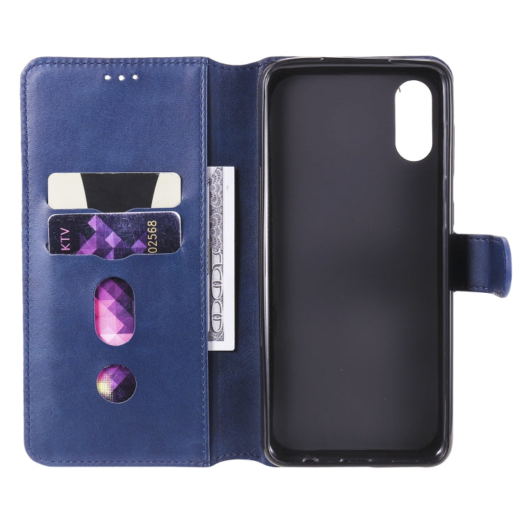 For Samsung Galaxy A02 / M02 Classic Calf Texture PU + TPU Horizontal Flip Leather Case with Holder & Card Slots & Wallet