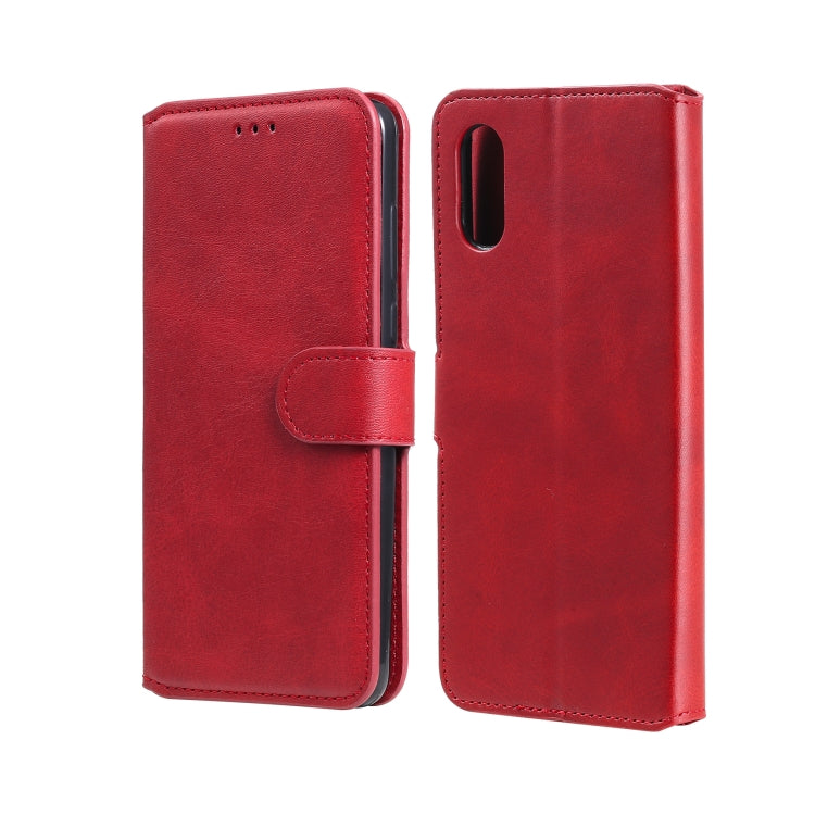 For Samsung Galaxy A02 / M02 Classic Calf Texture PU + TPU Horizontal Flip Leather Case with Holder & Card Slots & Wallet