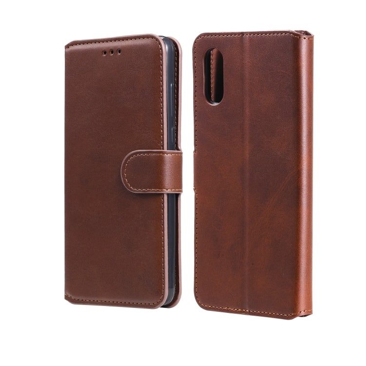 For Samsung Galaxy A02 / M02 Classic Calf Texture PU + TPU Horizontal Flip Leather Case with Holder & Card Slots & Wallet