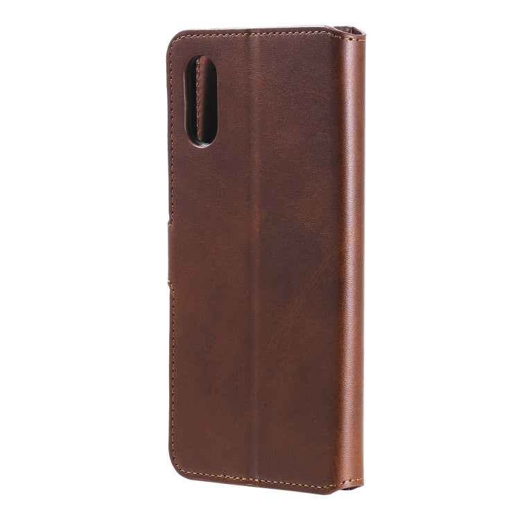 For Samsung Galaxy A02 / M02 Classic Calf Texture PU + TPU Horizontal Flip Leather Case with Holder & Card Slots & Wallet