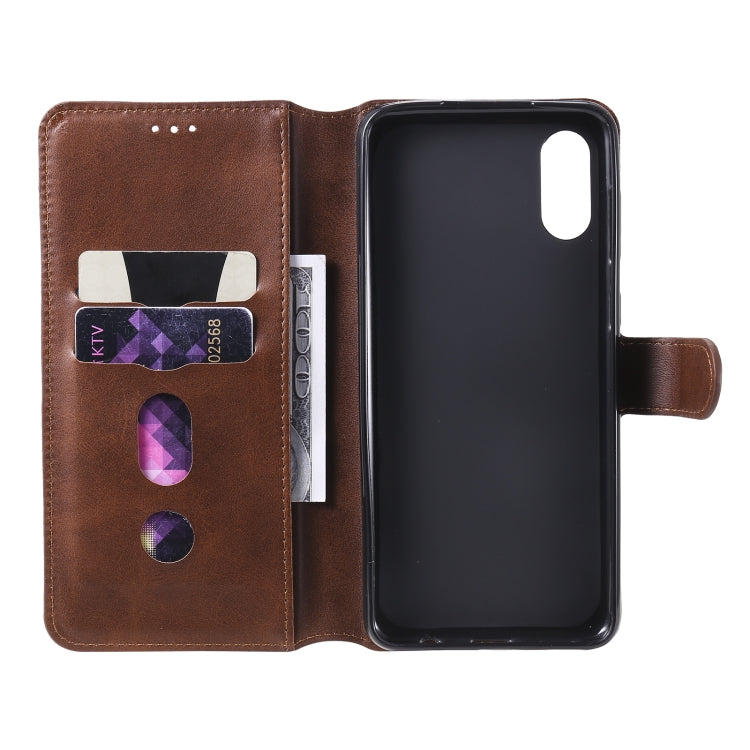 For Samsung Galaxy A02 / M02 Classic Calf Texture PU + TPU Horizontal Flip Leather Case with Holder & Card Slots & Wallet