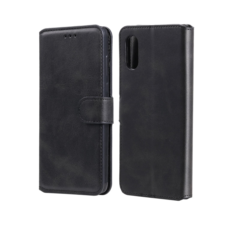 For Samsung Galaxy A02 / M02 Classic Calf Texture PU + TPU Horizontal Flip Leather Case with Holder & Card Slots & Wallet
