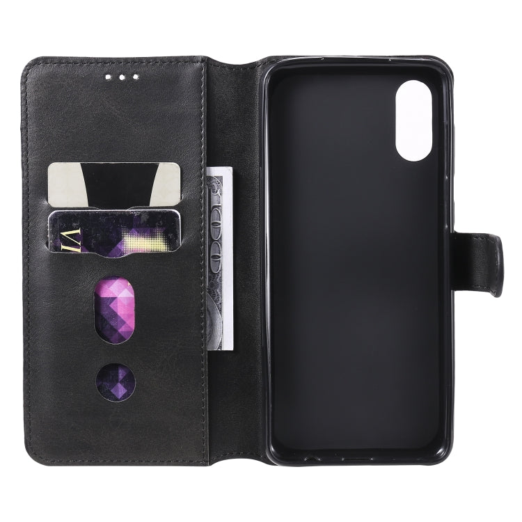 For Samsung Galaxy A02 / M02 Classic Calf Texture PU + TPU Horizontal Flip Leather Case with Holder & Card Slots & Wallet