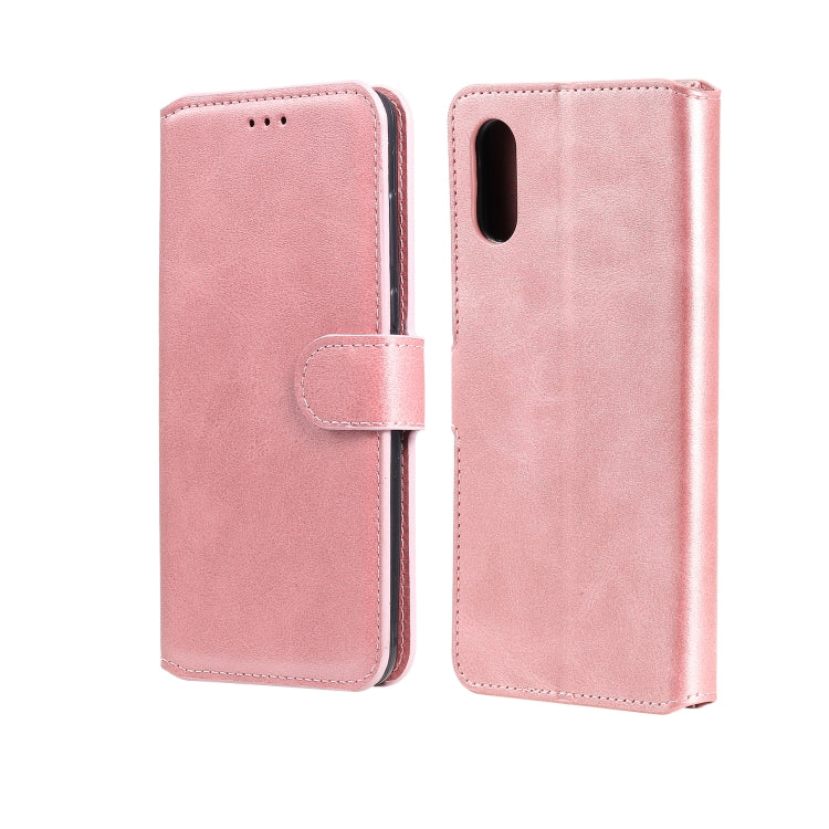 For Samsung Galaxy A02 / M02 Classic Calf Texture PU + TPU Horizontal Flip Leather Case with Holder & Card Slots & Wallet