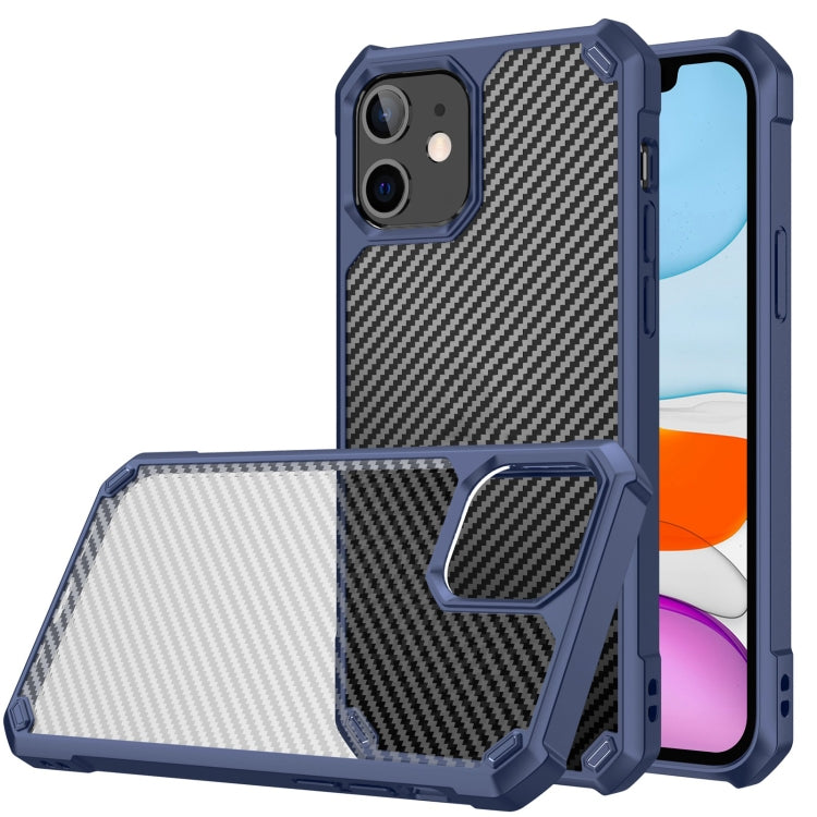 For iPhone 11 Carbon Fiber Acrylic Shockproof Protective Case