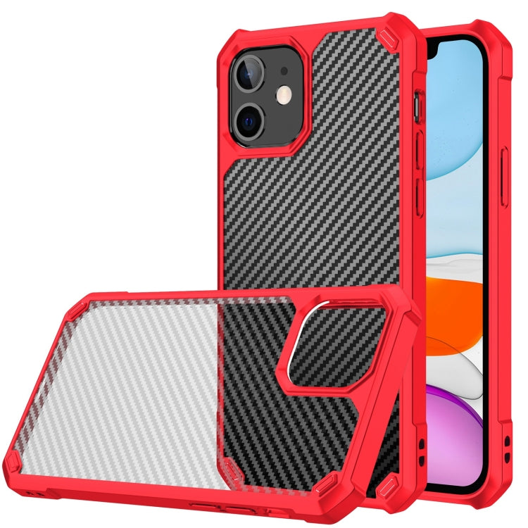 For iPhone 11 Carbon Fiber Acrylic Shockproof Protective Case