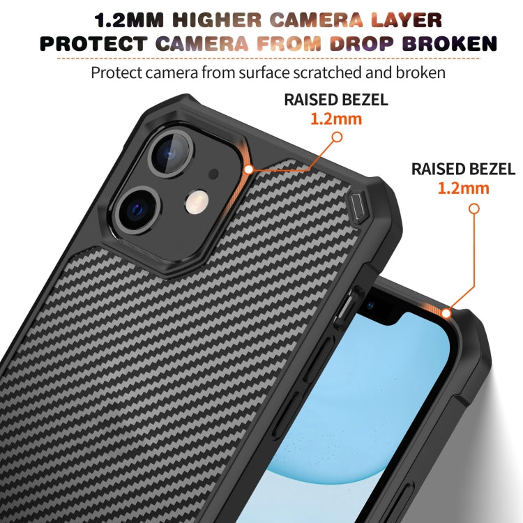 For iPhone 11 Carbon Fiber Acrylic Shockproof Protective Case