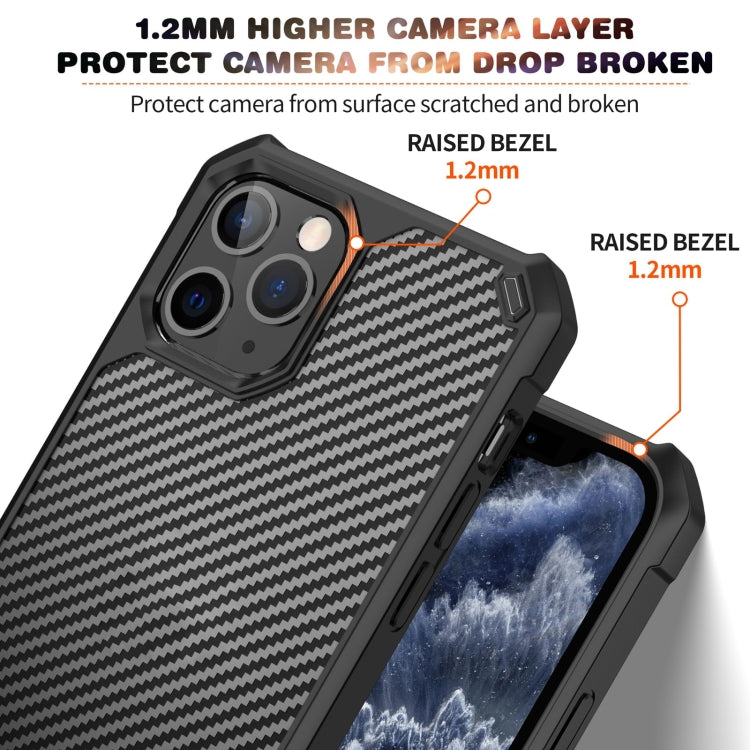 For iPhone 11 Pro Carbon Fiber Acrylic Shockproof Protective Case
