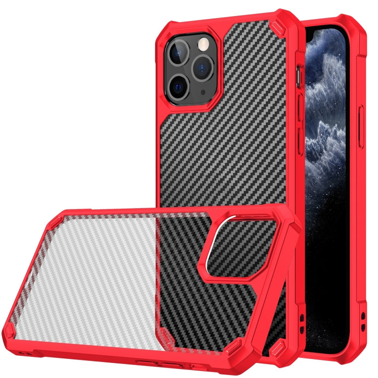 For iPhone 11 Pro Max Carbon Fiber Acrylic Shockproof Protective Case