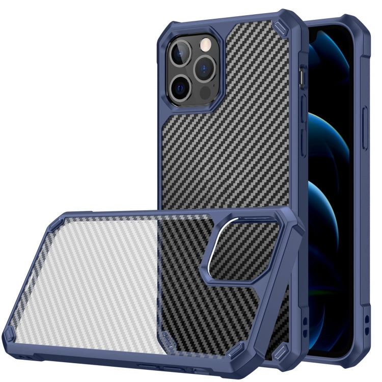 For iPhone 12 Pro Max Carbon Fiber Acrylic Shockproof Protective Case