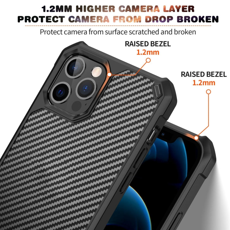 For iPhone 12 Pro Carbon Fiber Acrylic Shockproof Protective Case