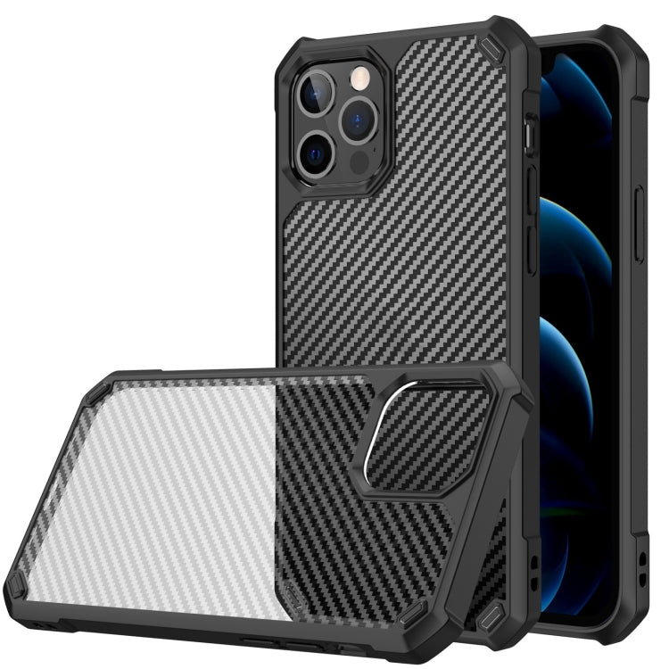 For iPhone 12 Pro Carbon Fiber Acrylic Shockproof Protective Case