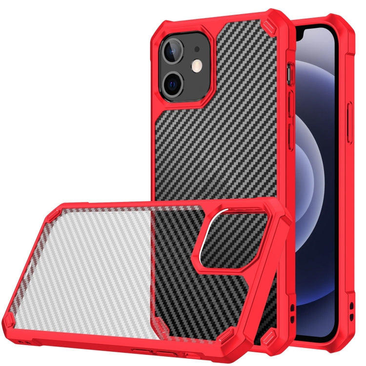 For iPhone 12 mini Carbon Fiber Acrylic Shockproof Protective Case