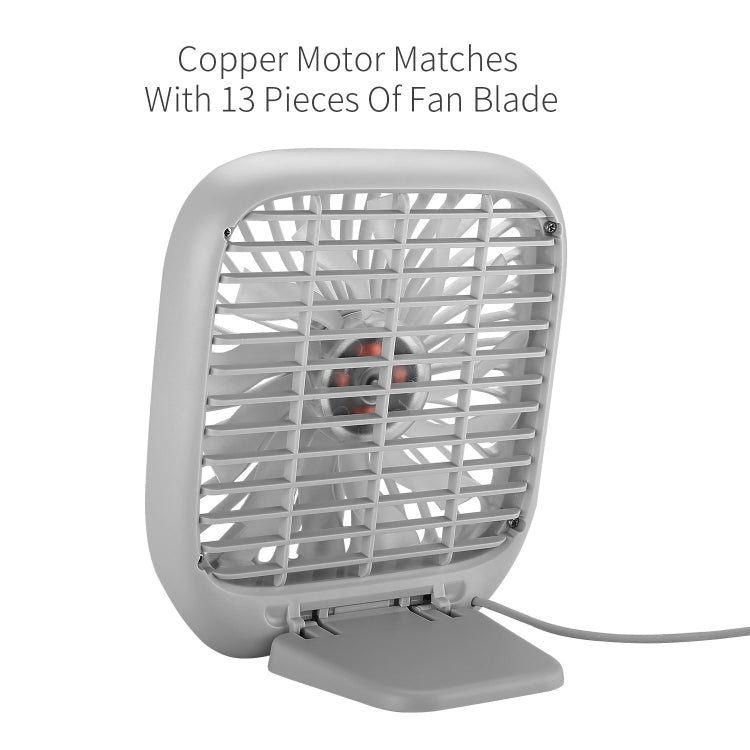 J4 Mini USB Mute Desktop Electric Fan, 3 Speed Control(White)