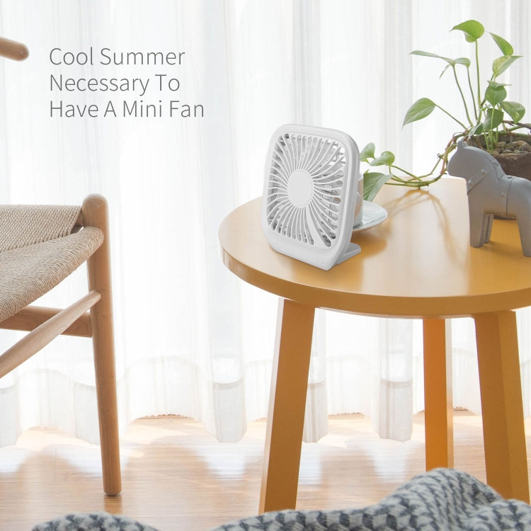 J4 Mini USB Mute Desktop Electric Fan, 3 Speed Control(White)