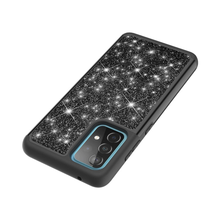 For Samsung Galaxy A52 5G / 4G Glitter Powder Contrast Skin Shockproof Silicone + PC Protective Case