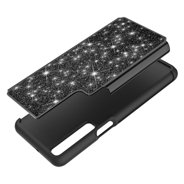 For LG Stylo 7 4G Glitter Powder Contrast Skin Shockproof Silicone + PC Protective Case