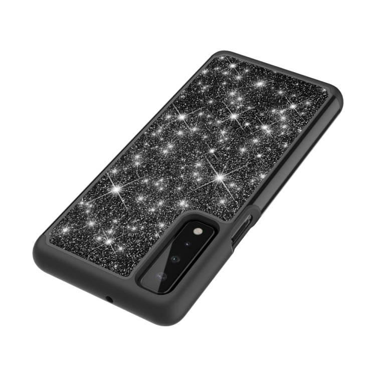 For LG Stylo 7 5G Glitter Powder Contrast Skin Shockproof Silicone + PC Protective Case