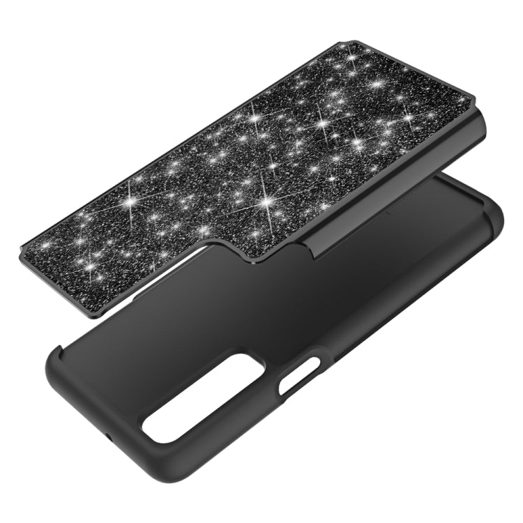 For LG Stylo 7 5G Glitter Powder Contrast Skin Shockproof Silicone + PC Protective Case