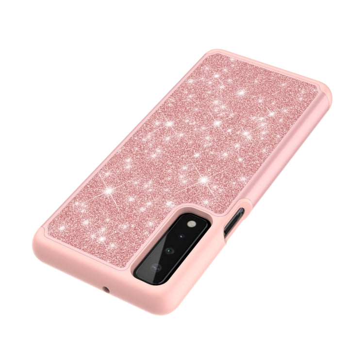 For LG Stylo 7 5G Glitter Powder Contrast Skin Shockproof Silicone + PC Protective Case