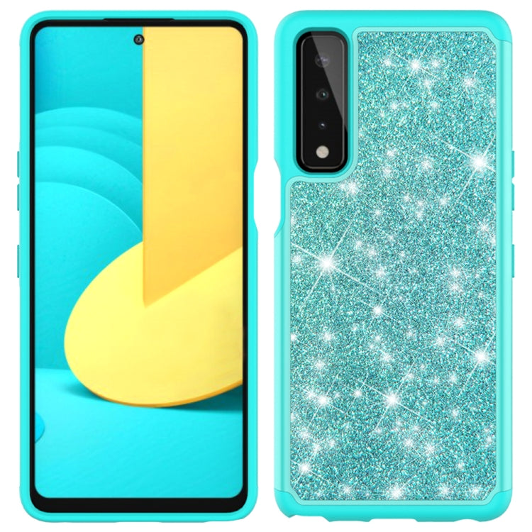 For LG Stylo 7 5G Glitter Powder Contrast Skin Shockproof Silicone + PC Protective Case