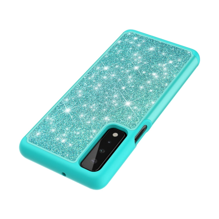 For LG Stylo 7 5G Glitter Powder Contrast Skin Shockproof Silicone + PC Protective Case