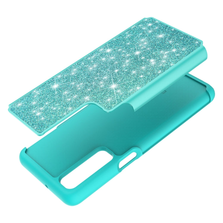 For LG Stylo 7 5G Glitter Powder Contrast Skin Shockproof Silicone + PC Protective Case