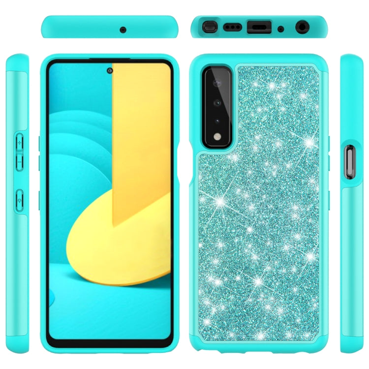 For LG Stylo 7 5G Glitter Powder Contrast Skin Shockproof Silicone + PC Protective Case