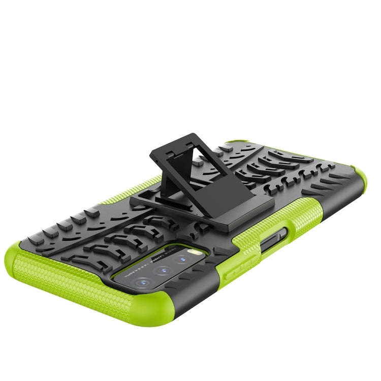 For vivo Y20 Tire Texture Shockproof TPU+PC Protective Case with Holder